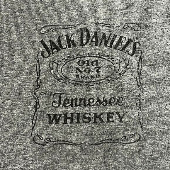Jack Daniels Gray Cotton T-Shirt Gray Size L - Picture 2 of 4